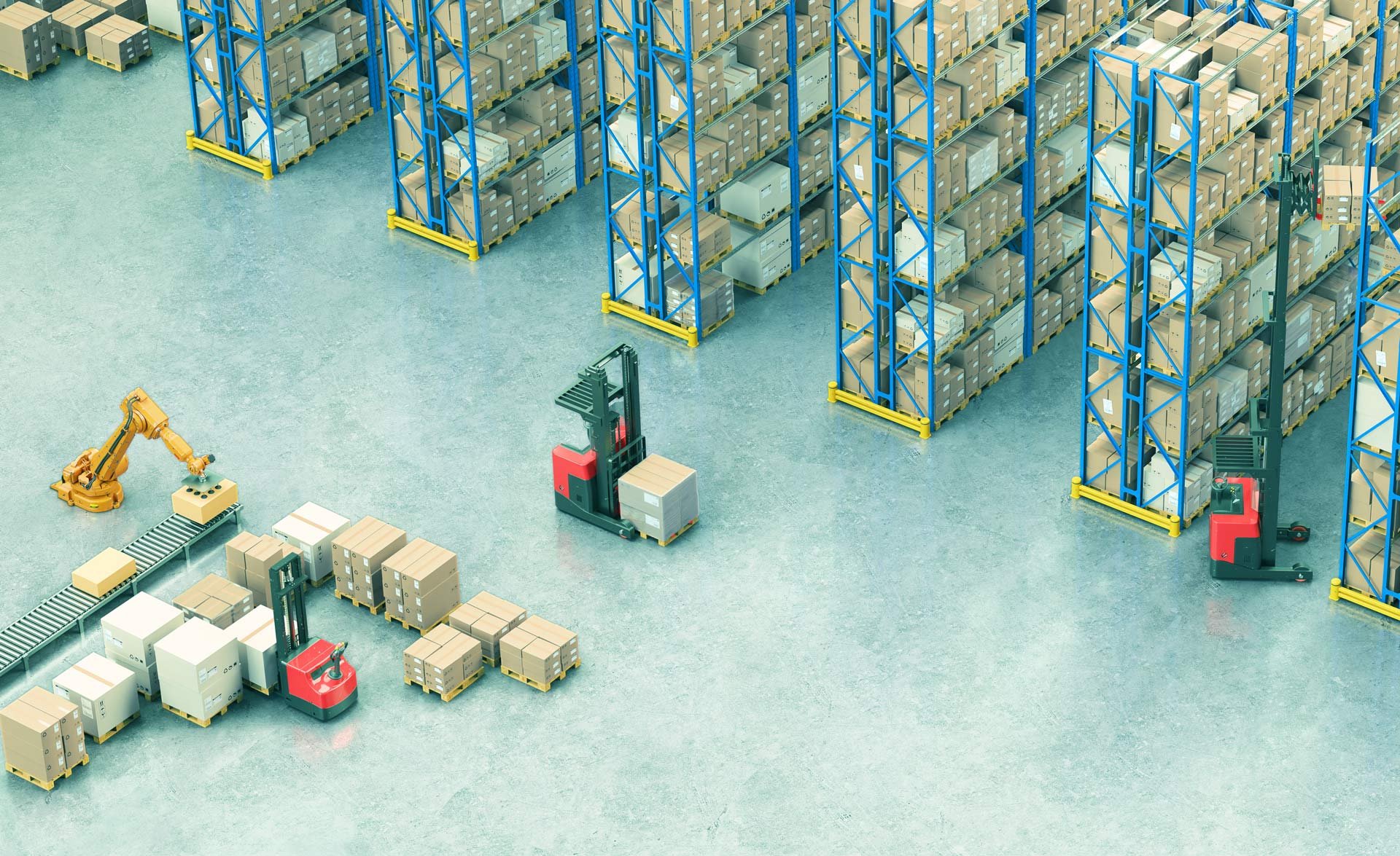 Material Handling Equipment in Warehouse